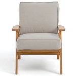 Кресло с каркасом из массива дуба Deniaud Oak Beige Armchair варинант исполнения - 2 | Loft Concept в Липецке