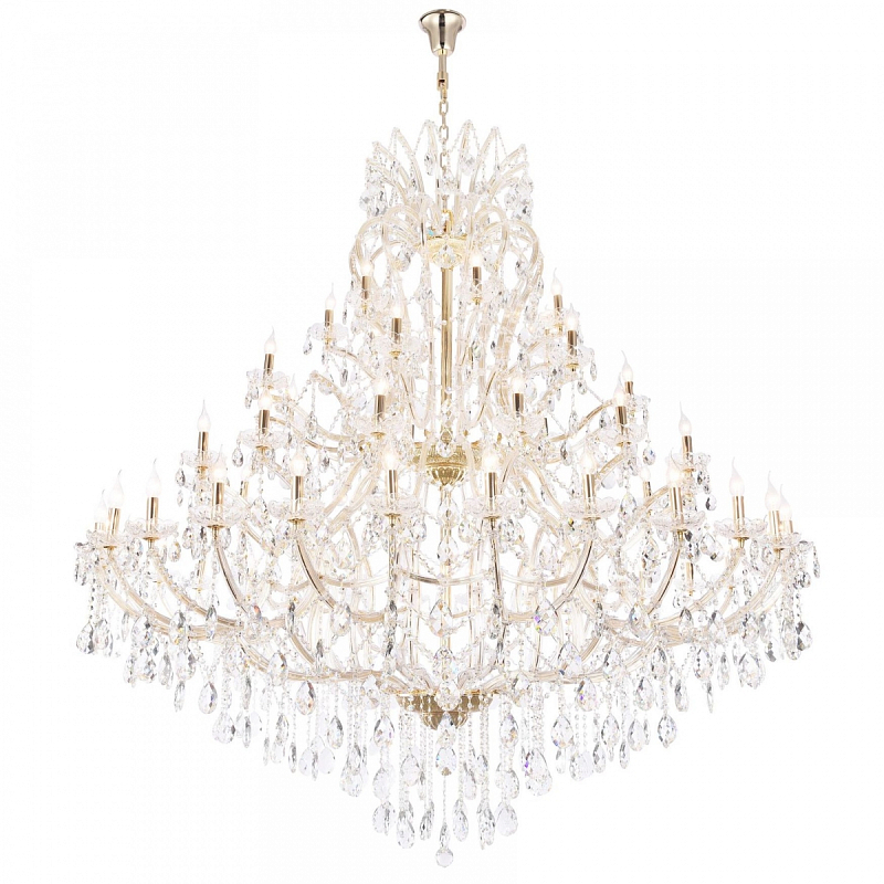Люстра Pasquale Chandelier 56 Золотой Прозрачный Люстра Pasquale Chandelier 56 Золотой Прозрачный в Липецке | Loft Concept
