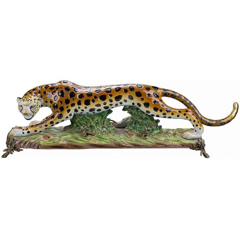 Фигурка Cheetah Золотой Бежевый Коричневый Зеленый Фигурка Cheetah Золотой Бежевый Коричневый Зеленый в Липецке | Loft Concept