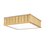 Потолочный светильник квадратный с гофрированным латунным абажуром Millennium варинант исполнения - 1 | Loft Concept в Липецке