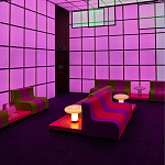 Дизайнерский кофейный стол на круглых ножках Poltronova T02 Pink Coffee Table варинант исполнения - 7 | Loft Concept в Липецке