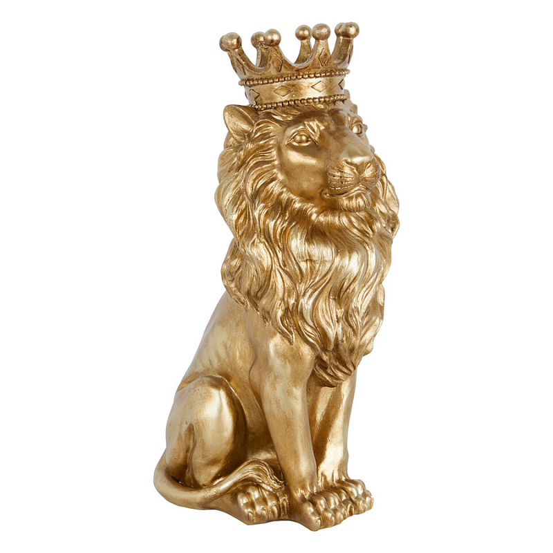 Статуэтка лев с детализированной гривой и изящной короной Lion Crown Золотой Статуэтка лев с детализированной гривой и изящной короной Lion Crown Золотой в Липецке | Loft Concept