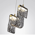 Подвесной светильник волнистой формы из фактурного стекла Wave варинант исполнения - 10 | Loft Concept в Липецке