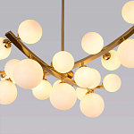 Люстра подвесная фигурная с белыми лампами в форме шара Felicitat варинант исполнения - 2 | Loft Concept в Липецке