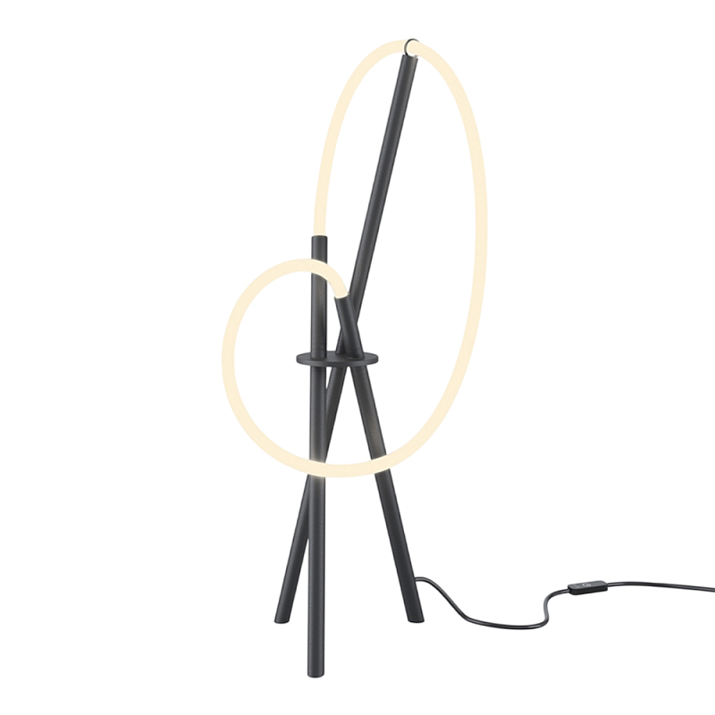 Настольный светильник Crochet Black 3000К 15Вт Черный Белый в Липецке | Loft Concept 