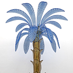 Торшер Glass Decorated Palm Floor Lamp Blue Листья Пальмы  варинант исполнения - 4 | Loft Concept в Липецке