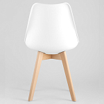 Стул с основой из пластика и мягким сиденьем Arvika White варинант исполнения - 5 | Loft Concept в Липецке