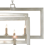 Люстра серебряная из пересекающихся прямоугольных элементов Intersecting Rectangles варинант исполнения - 1 | Loft Concept в Липецке