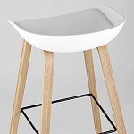 Барный стул на ножках из натурального дерева Boras White варинант исполнения - 6 | Loft Concept в Липецке