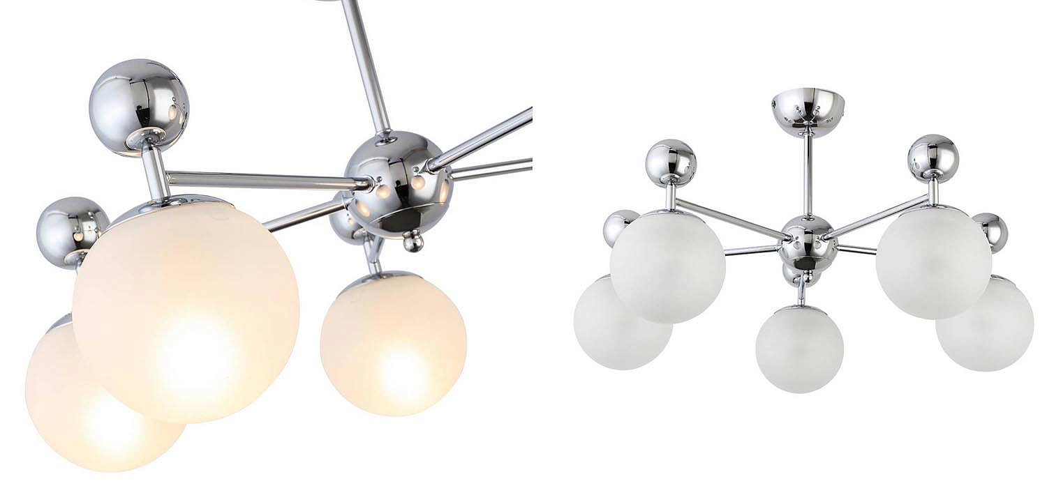 Потолочная люстра Demian Chrome Chandelier Потолочная люстра Demian Chrome Chandelier - Loft-Concept в Липецке