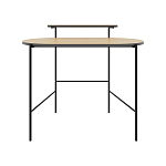 Стол письменный овальной формы с полкой LOUB WORKING TABLE BLACK OAK варинант исполнения - 1 | Loft Concept в Липецке