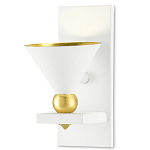 Бра с бело-золотыми плафоном в форме конуса Light Source варинант исполнения - 4 | Loft Concept в Липецке