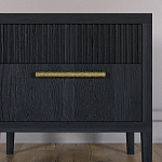 Прикроватная Тумбочка Primo с двумя ящиками Черный дуб варинант исполнения - 2 | Loft Concept в Липецке