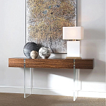 Консоль прямоугольная с выдвижным ящиком на прозрачных ножках Hitchcock варинант исполнения - 1 | Loft Concept в Липецке