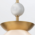 Подвесной светильник латунного цвета с конусовидным белым плафоном Quintiesse варинант исполнения - 4 | Loft Concept в Липецке