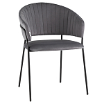 Стул в велюре серого цвета Horizon варинант исполнения - 1 | Loft Concept в Липецке