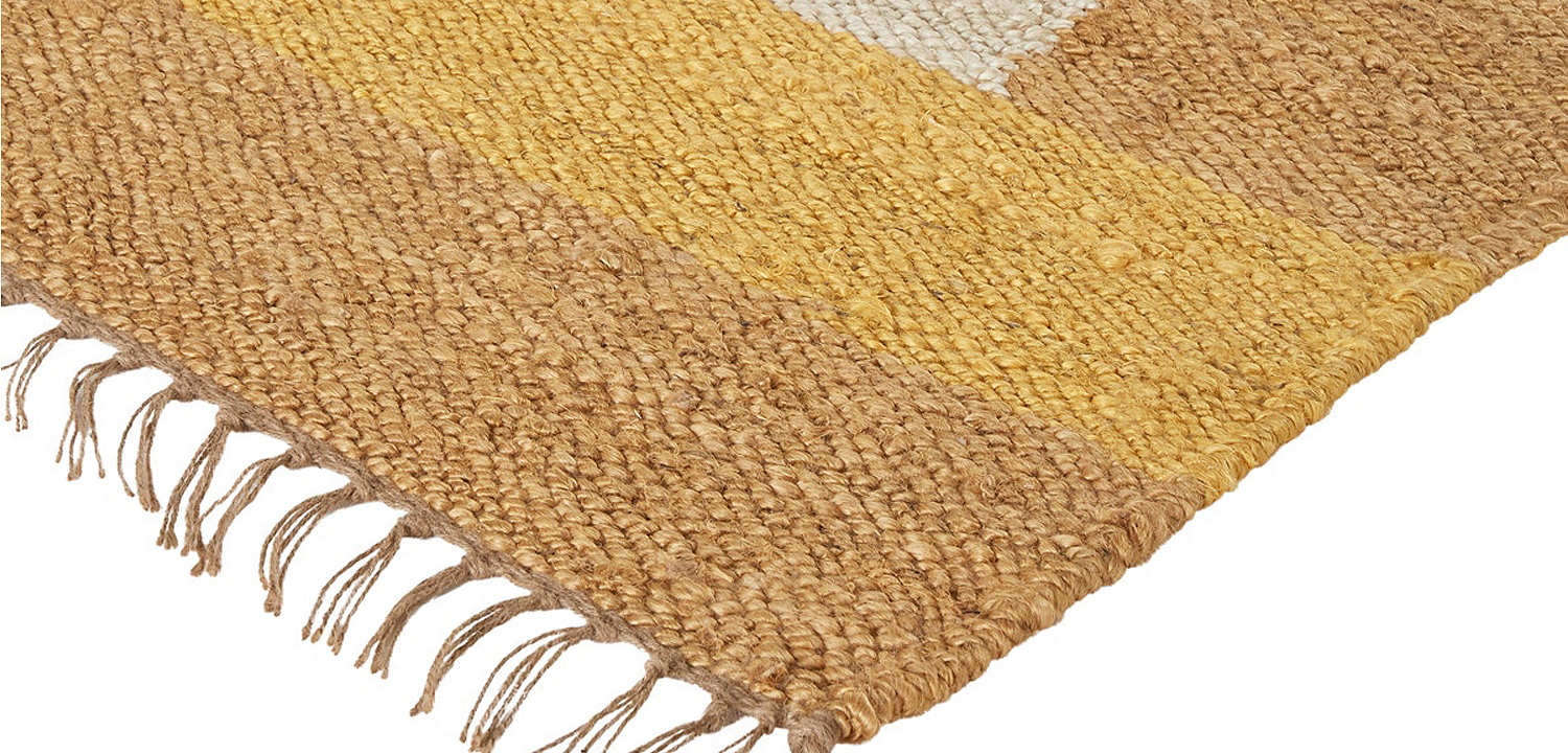 Ковер с бахромой Carpet Yellow 100% джут Ковер с бахромой Carpet Yellow 100% джут - Loft-Concept в Липецке