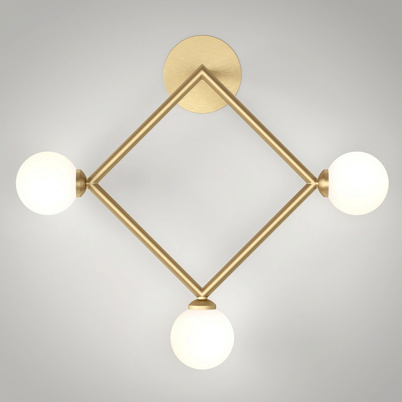 Бра Areti Rhombus Wall Золотой Белый Бра Areti Rhombus Wall Золотой Белый в Липецке | Loft Concept