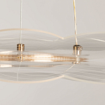 Люстра с прозрачным волнистым плафоном в форме цветка Ethereal Bloom варинант исполнения - 9 | Loft Concept в Липецке