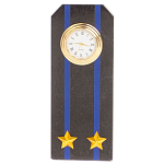 Часы погон подарочные настольные Авиация ВМФ из натурального камня Змеевик Military Clock варинант исполнения - 16 | Loft Concept в Липецке