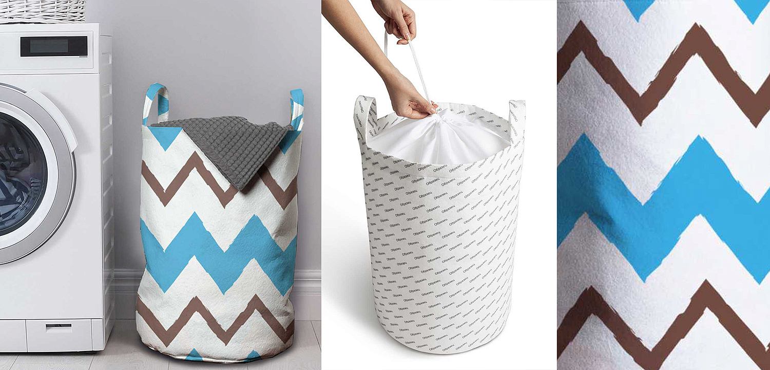 Корзина Blue Zigzag Basket Корзина Blue Zigzag Basket - Loft-Concept в Липецке