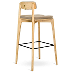 Барный стул из массива ясеня Elegant Ash Shape варинант исполнения - 4 | Loft Concept в Липецке