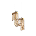 Подвесной светильник волнистой формы из фактурного стекла Wave варинант исполнения - 2 | Loft Concept в Липецке