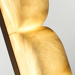 Бра с изогнутым плафоном из белого алебастра на прямоугольном основании Cryptocrystalline Stone варинант исполнения - 8 | Loft Concept в Липецке