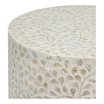 Приставной столик с рисунком из раковин устриц Bone Inlay варинант исполнения - 3 | Loft Concept в Липецке