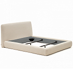 Кровать со съемным бежевым чехлом из ткани букле White Boucle Collection варинант исполнения - 1 | Loft Concept в Липецке