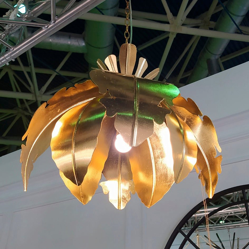 Подвесной светильник Tropical Leaves Hanging lamp Золотой Подвесной светильник Tropical Leaves Hanging lamp Золотой в Липецке | Loft Concept