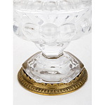 Чаша из прозрачного стекла на ножке с бронзовой ручкой в виде ветки Eden Garden варинант исполнения - 4 | Loft Concept в Липецке