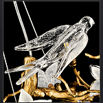 Люстра в виде золотой ветки с цветами и птичками Marvelous Garden варинант исполнения - 10 | Loft Concept в Липецке