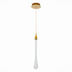 Подвесной светильник с плафоном в форме капли на золотистом каркасе Raindrop варинант исполнения - 3 | Loft Concept в Липецке