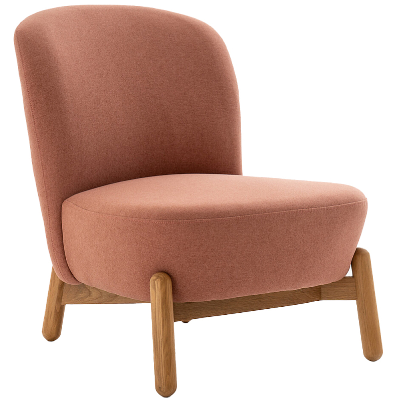 Кресло на деревянных ножках Olguin Pink Chair Древесина Розовый Кресло на деревянных ножках Olguin Pink Chair Древесина Розовый в Липецке | Loft Concept