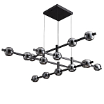 Люстра подвесная черная в сочетании с серыми стеклянными плафонами Embodiment варинант исполнения - 1 | Loft Concept в Липецке