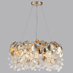 Люстра с декоративными подвесками из прозрачного стекла в форме монеток FAIRYTREE Light варинант исполнения - 8 | Loft Concept в Липецке