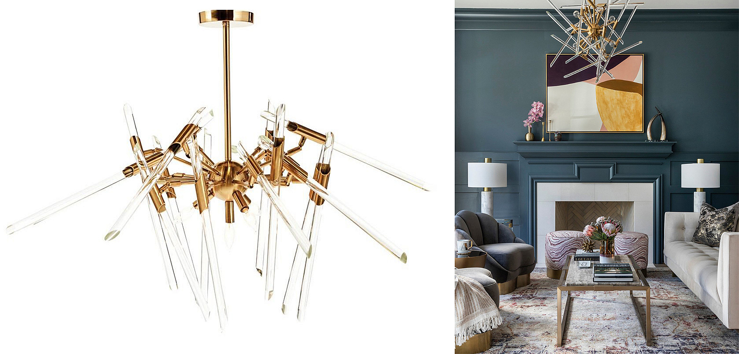 Люстра Ice Rods Chandelier brass Люстра Ice Rods Chandelier brass - Loft-Concept в Липецке