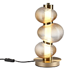 Настольная лампа с 3-мя рифлеными стеклянными шарами Marcelh Light варинант исполнения - 2 | Loft Concept в Липецке