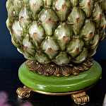 Настольная лампа с каркасом и декором в виде ананаса из фарфора и бронзы Pineapple Lamp варинант исполнения - 3 | Loft Concept в Липецке