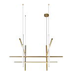 Люстра с 8-ю пересекающимися цилиндрическими плафонами на тонких тросах Trumpet tube варинант исполнения - 4 | Loft Concept в Липецке