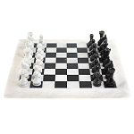 Шахматы классические с белой доской из натурального камня Мрамор Decorative Thematic Chess варинант исполнения - 1 | Loft Concept в Липецке