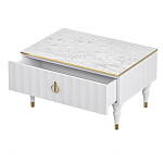 Стол журнальный белый с ящиком Expanses of Beauty варинант исполнения - 2 | Loft Concept в Липецке