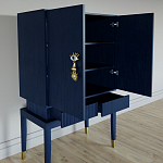 Кабинетный шкаф Elsa Dreams Blue с 2-мя ящиками варинант исполнения - 3 | Loft Concept в Липецке