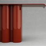 Консоль красная с цилиндрическим основанием Giorgio варинант исполнения - 2 | Loft Concept в Липецке