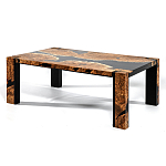 Кофейный Стол River in Autumn Elm Resin Coffee Table варинант исполнения - 4 | Loft Concept в Липецке