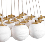 Люстра подвесная круглая с сферическими плафонами из натурального камня Glowing Spheres варинант исполнения - 7 | Loft Concept в Липецке