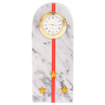 Часы погон МВД подарочные настольные из натурального камня Мрамор Military Clock варинант исполнения - 13 | Loft Concept в Липецке