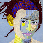 Картина с вышивкой Портрет wall panel People with the yellow ear 2 варинант исполнения - 2 | Loft Concept в Липецке