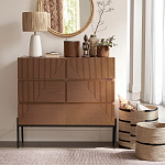 Комод с геометрическим рисунком на ящиках Anders Dark Wood варинант исполнения - 7 | Loft Concept в Липецке